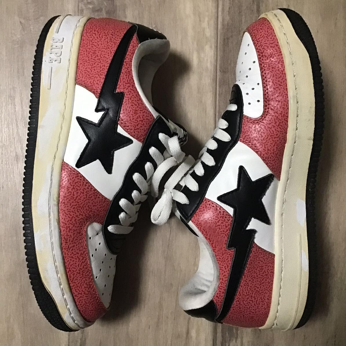 レザー BAPESTA スニーカー 28cm US10 a bathing ape cement BAPE STA ...