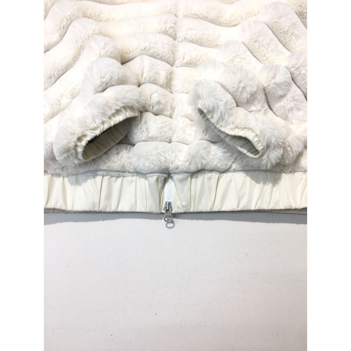 coco 中古 アダバット adabat レディース ブルゾン 38(M) 白 ホワイト ダブルジップ ボア 銀色裏地付き 中古 レディース アダバット adabat ブルゾン 38(M) 白 ホワイト