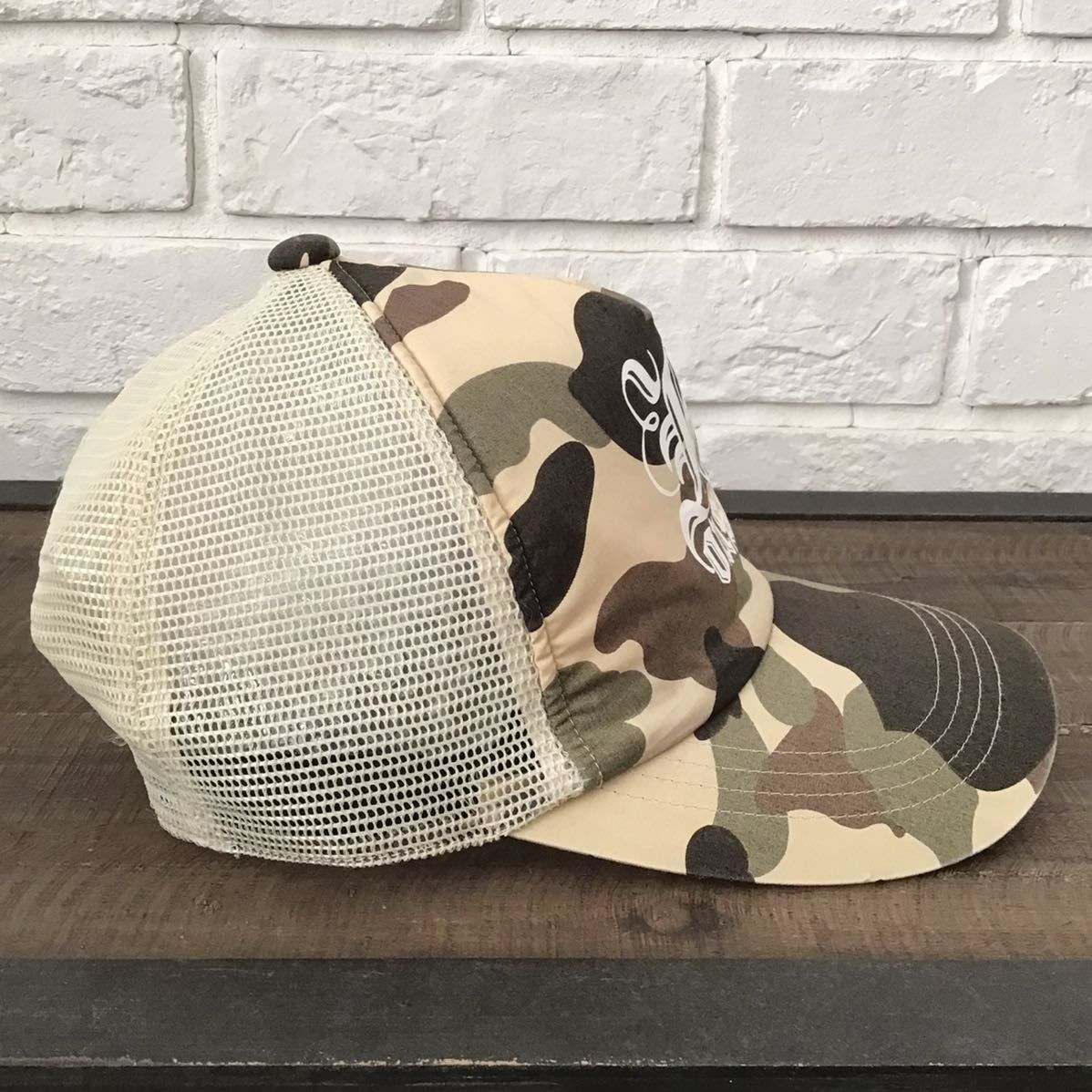 新品】BAPE x Stussy TRUCKER CAP イエロー（☆送料・関税込
