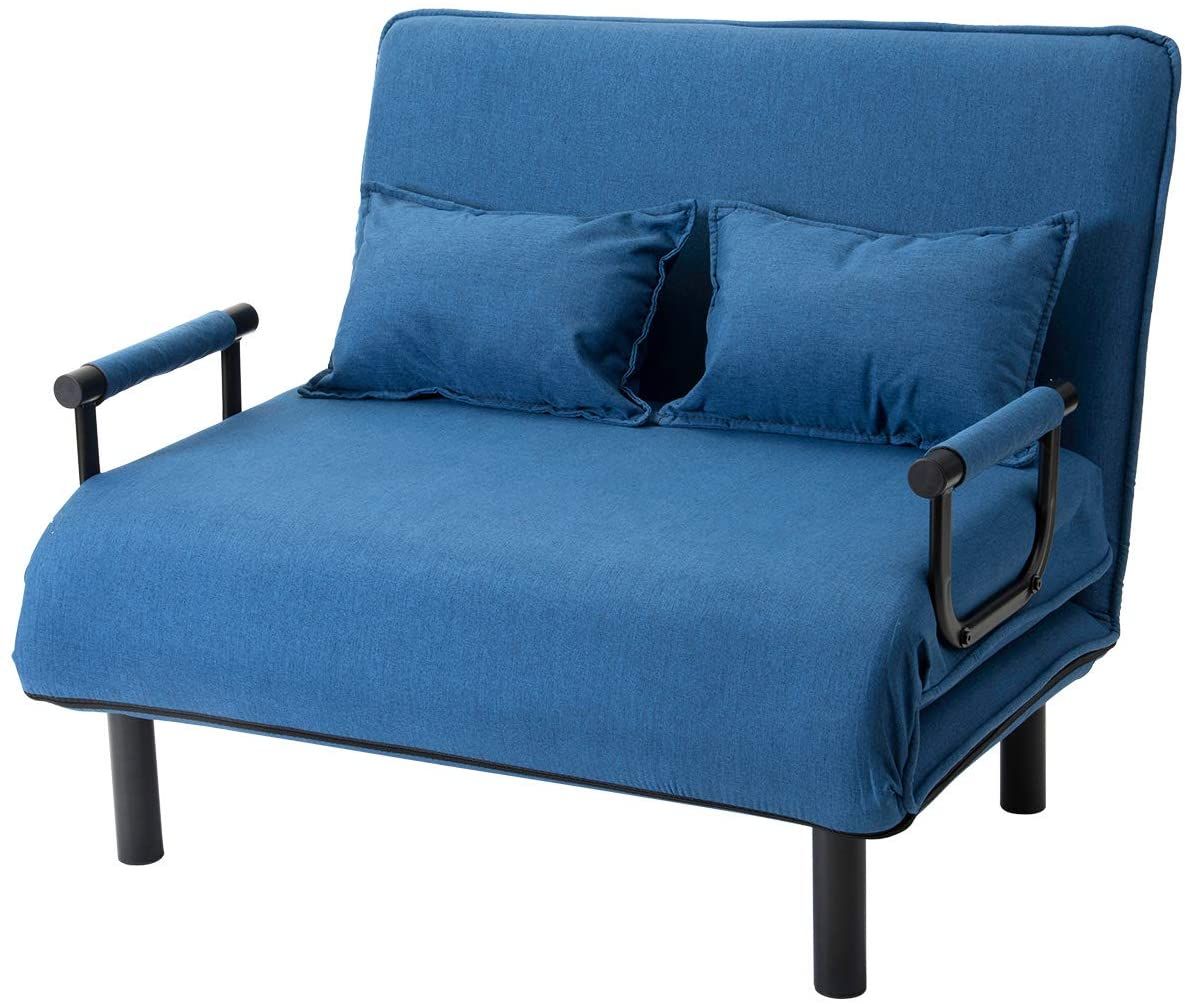 14%割 ソファベッド 折りたたみ 3WAY ファブリック生地 カウチソファー 肘付き 一人掛け 二人掛け カウチ リクライニング 一人暮らし 組立品