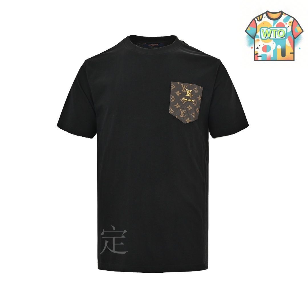 今日WTO】Louis Vuitton 24ss モノグラム皮標フェイクポケット T