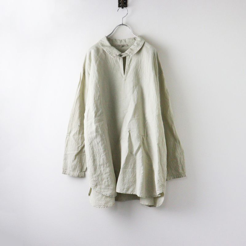 ヴラスブラム Vlas Blomme Washed Linen Cotton プルオーバーワイド