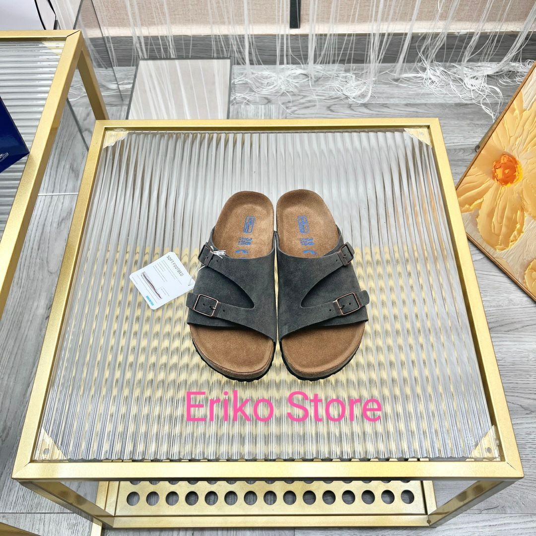 新品未使用ビルケンシュトック BIRKENSTOCK ZÜRICH / チューリッヒ スエードレザー クロッグ ソフトベッド コルクソールサンダル メンズ·レディース ソフトフットベット ベロア トープ  男女兼用