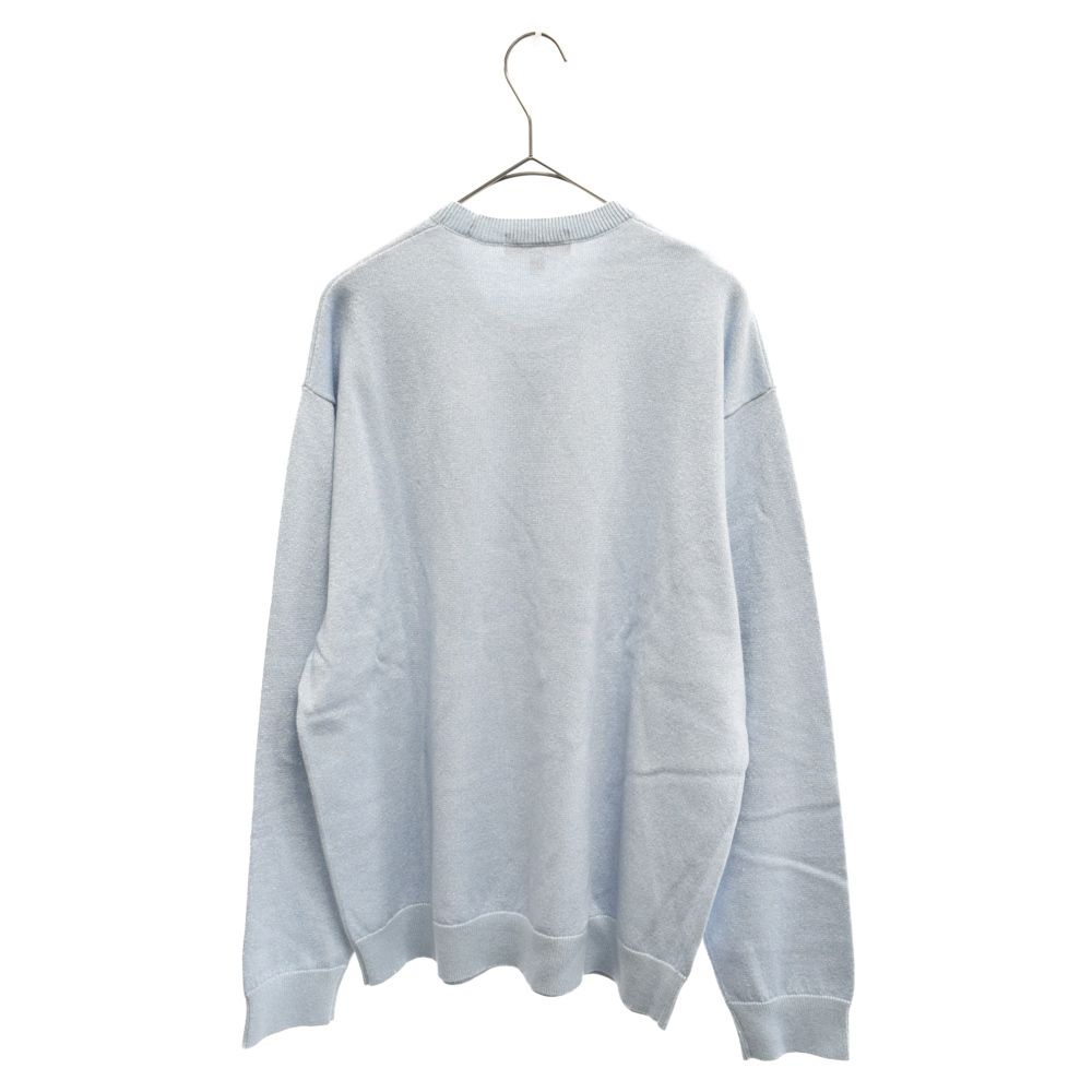 Supreme ライトブルー(ラメあり)クルーネックセーター L Supreme