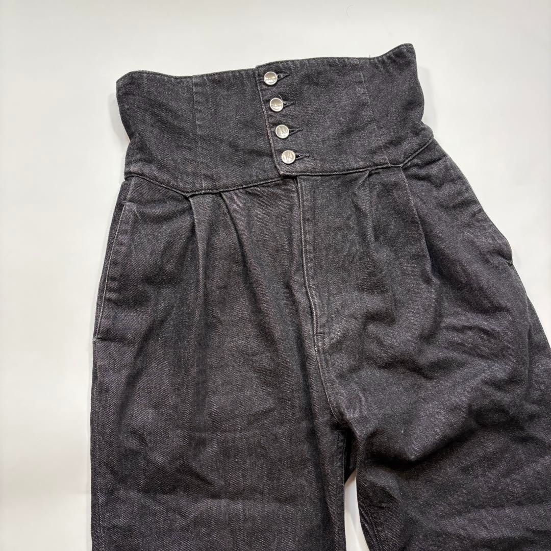 LIVINGTONE リヴィントーン ハイウエスト デニム コルセット ハイライズ ワイド