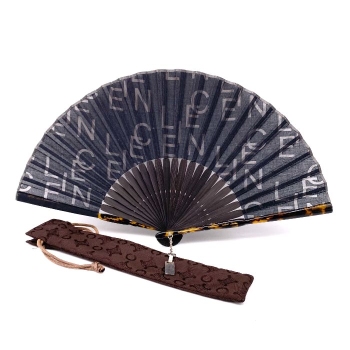 CELINE セリーヌ ロゴ べっ甲 扇子 eY09241N