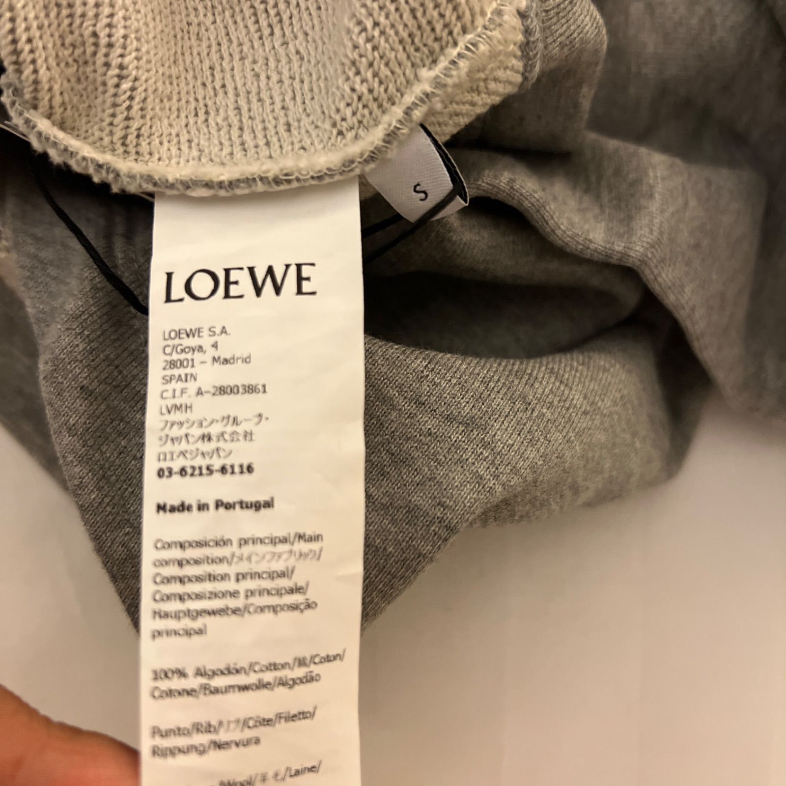 新品未使用　ロエベ アナグラム クロップド スウェットシャツ  LOEWE