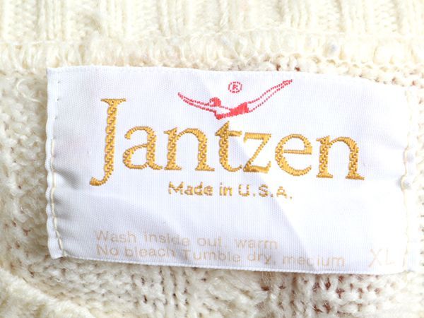 70s Jantzen アクリル ウール ケーブル ニット セーター ビンテージ