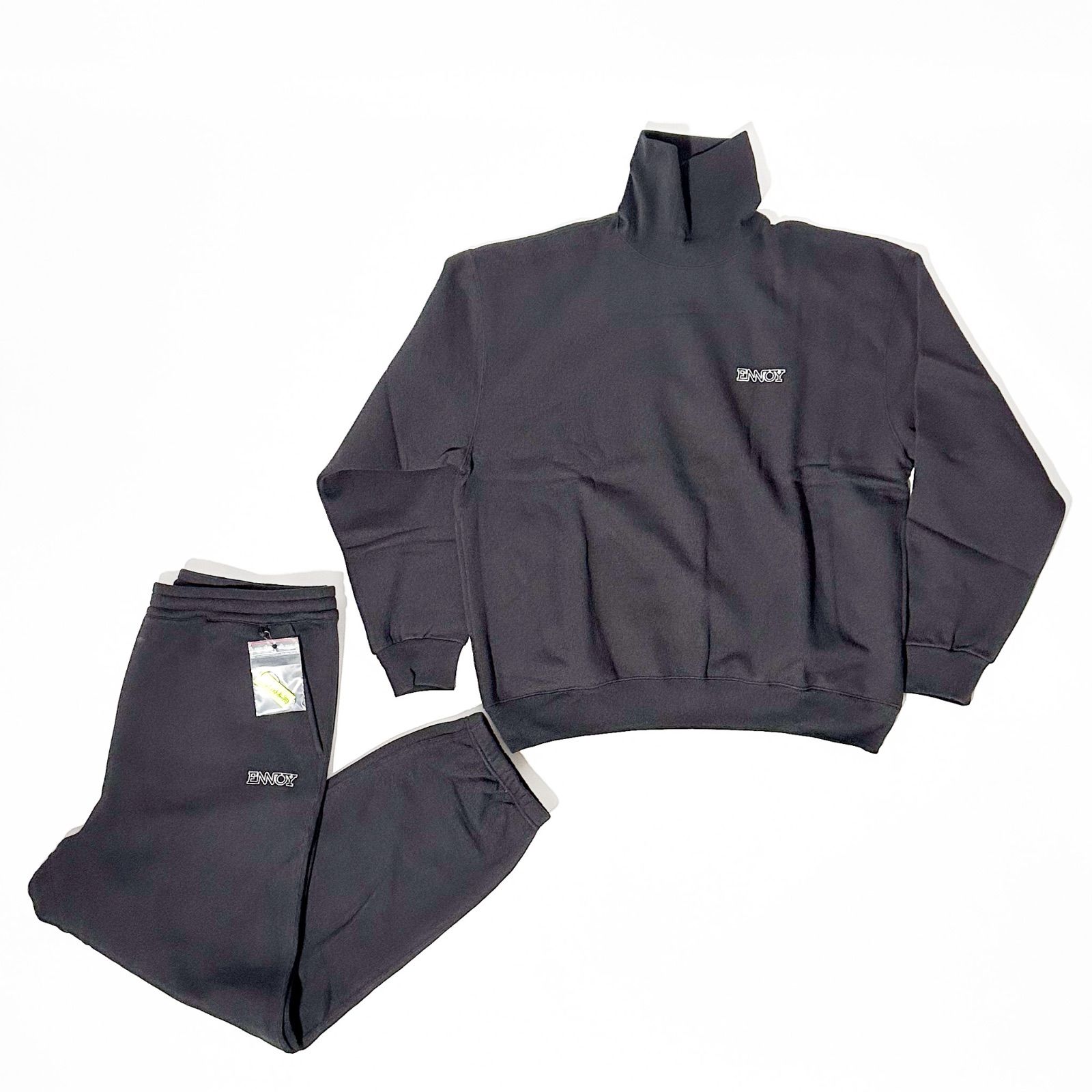 ENNOY / Electric Logo Turtleneck Sweat Set Up Black / XLサイズ 