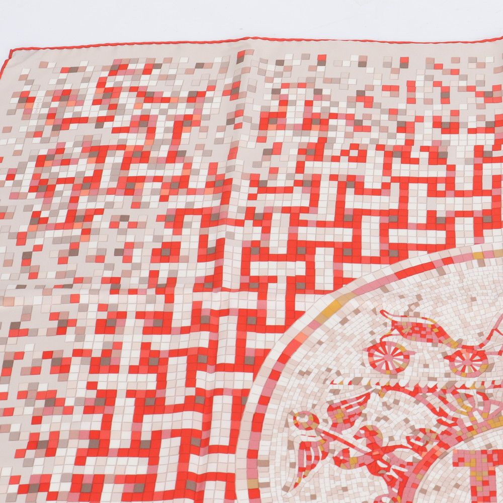 未使用 エルメス タグ付 カレ 90 Mosaique Au 24 モザイク24 スカーフ