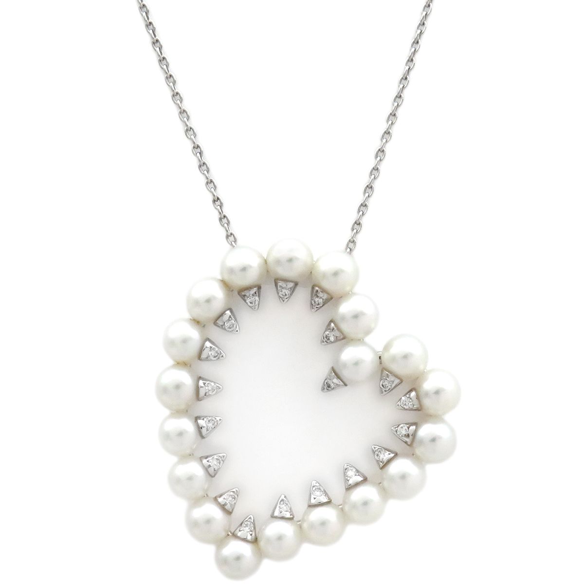 TASAKI TASAKI ネックレス デインジャー ハート K18WG パール