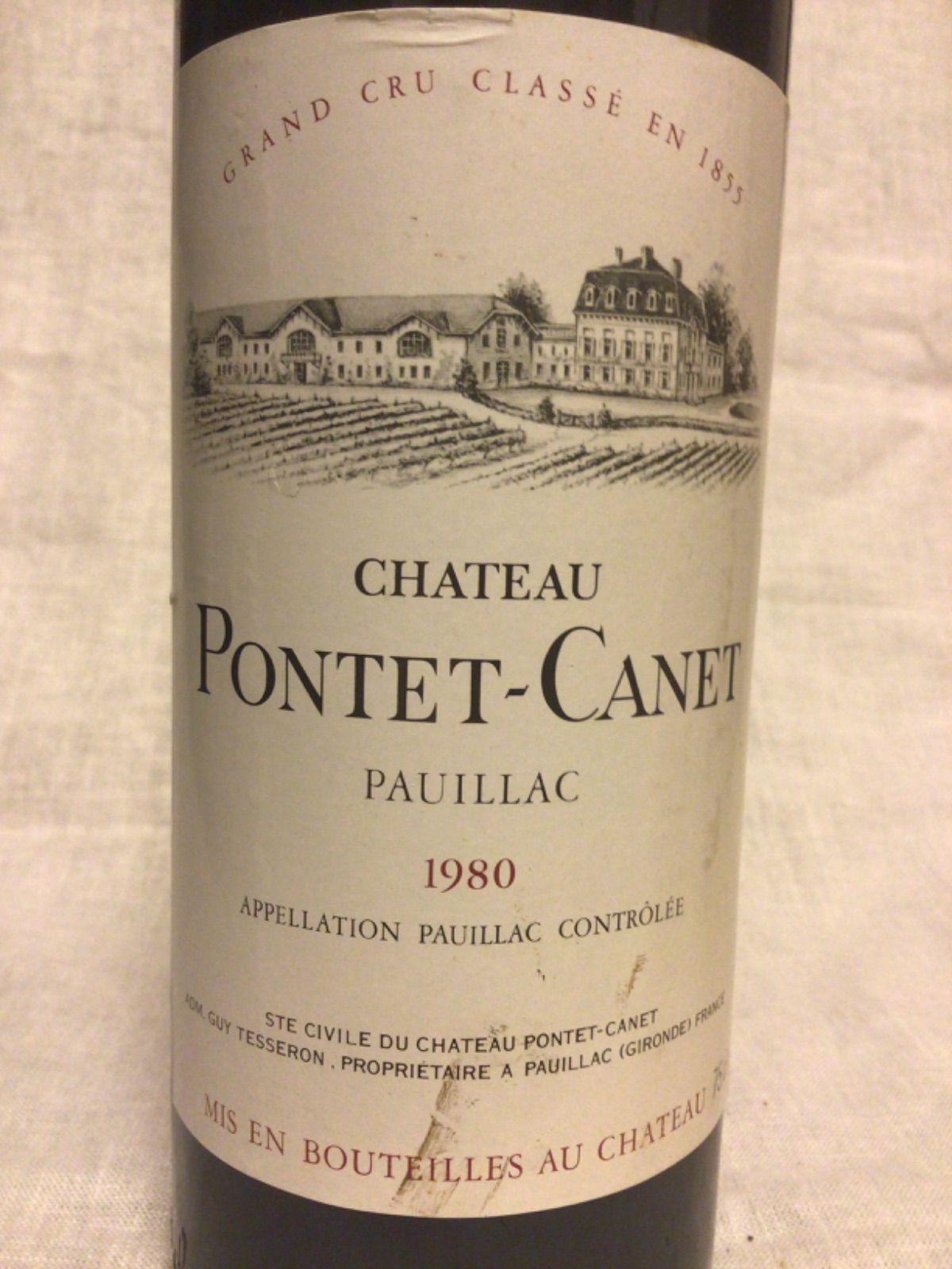 1980 シャトー・ポンテ・カネ 古酒未開栓 ボルドー ヴィンテージ