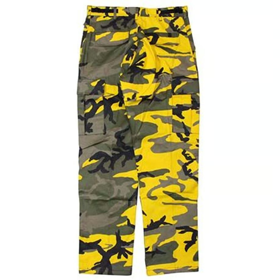 ROTHCO COLOR CAMO TACTICAL BDU PANTS  / YELLOW CAMO -8875-