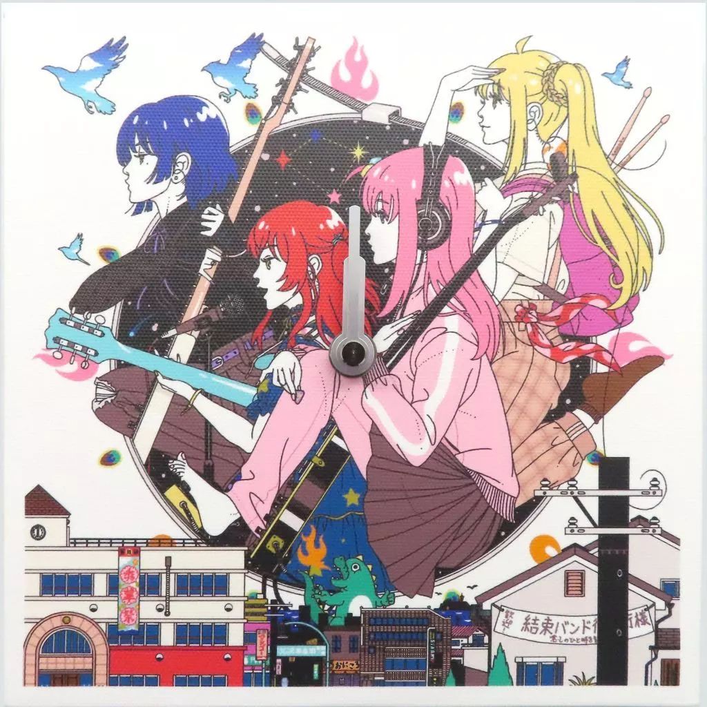 置き時計 掛け時計 結束バンド キャンバス時計 ぼっち ざ ろっく! 結束バンド×中村佑介