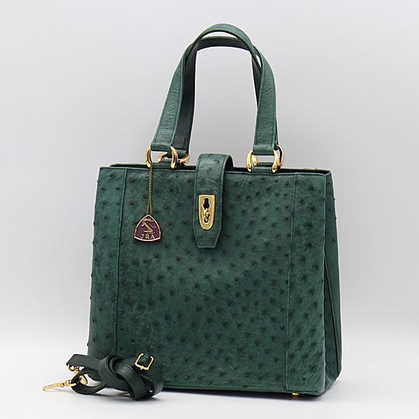 オーストリッチ☆ショルダーストラップ付きバッグ オーストリッチ