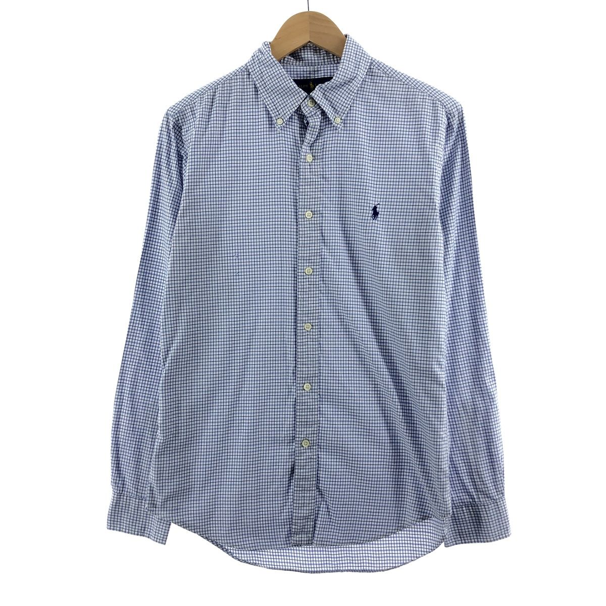 古着 ラルフローレン Ralph Lauren RALPH LAUREN SLIM FIT 長袖 ボタンダウンチェックシャツ メンズM/eaa376876