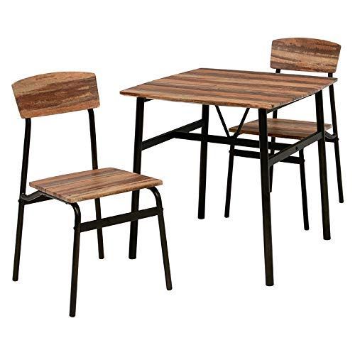 ダイニングテーブルセット チェア 2脚セットLDS-4893BR 【リアルな木目調】 食卓 ダイニングチェア ダイニングセット 2人用