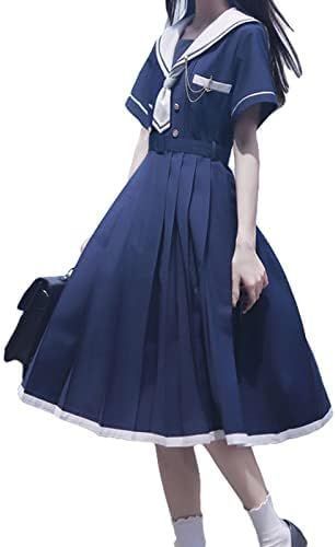 限定販売格安 学生風 セーラー服 ロングワンピース レトロかわいい