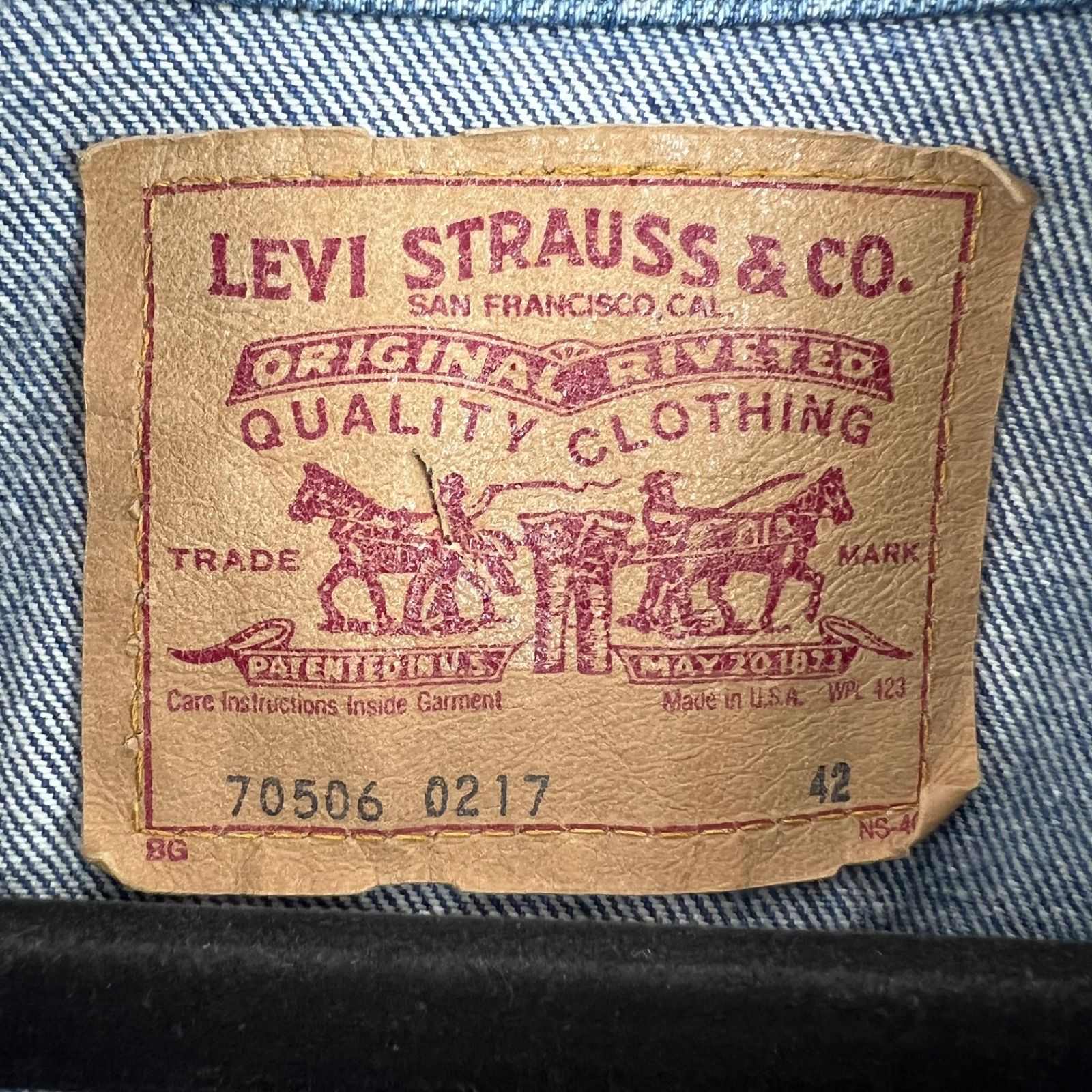 Levi's 90s 1991 USA VTG 70506-0217 denim jacket 42 XL リーバイス