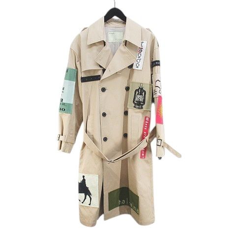 ハザマ ha|za|ma hazama ストア 祈跡的軌跡のトレンチコート ベージュ