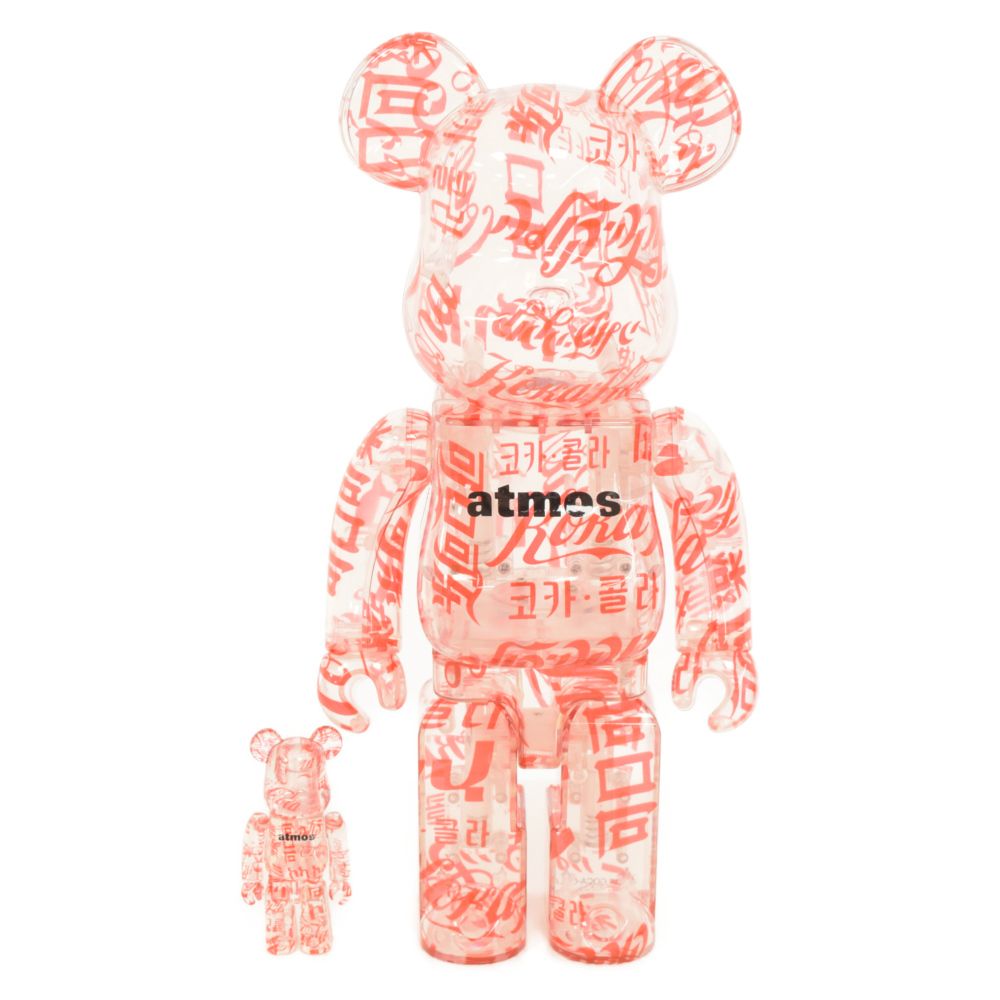 MEDICOM TOY ATMOS BE@RBRICK COCA-COLA CLEAR 100％ & 400