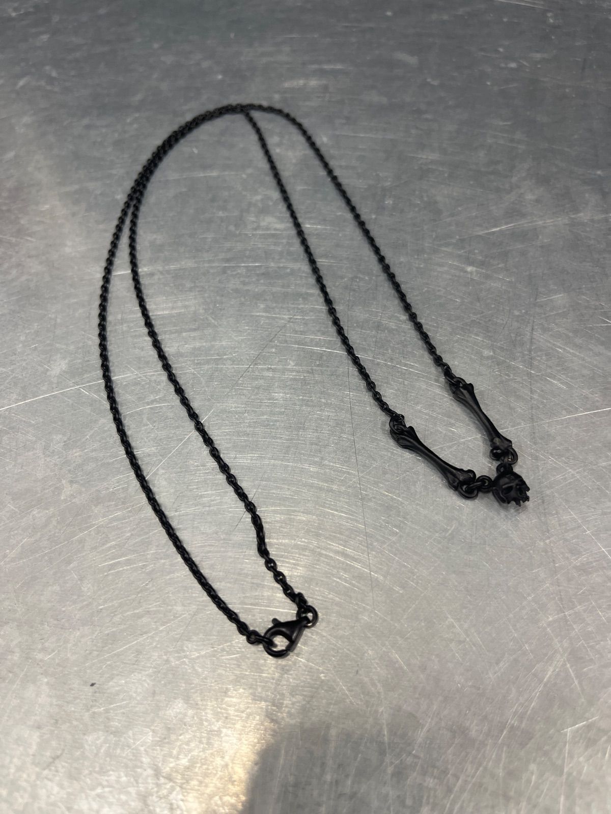  GQ 3926 CABANE de ZUCCa JAM HOME MADE スカル＆ボーン ロングネックレス 黒 カバンドズッカ ジャムホームメイド ネックレス アクセサリー