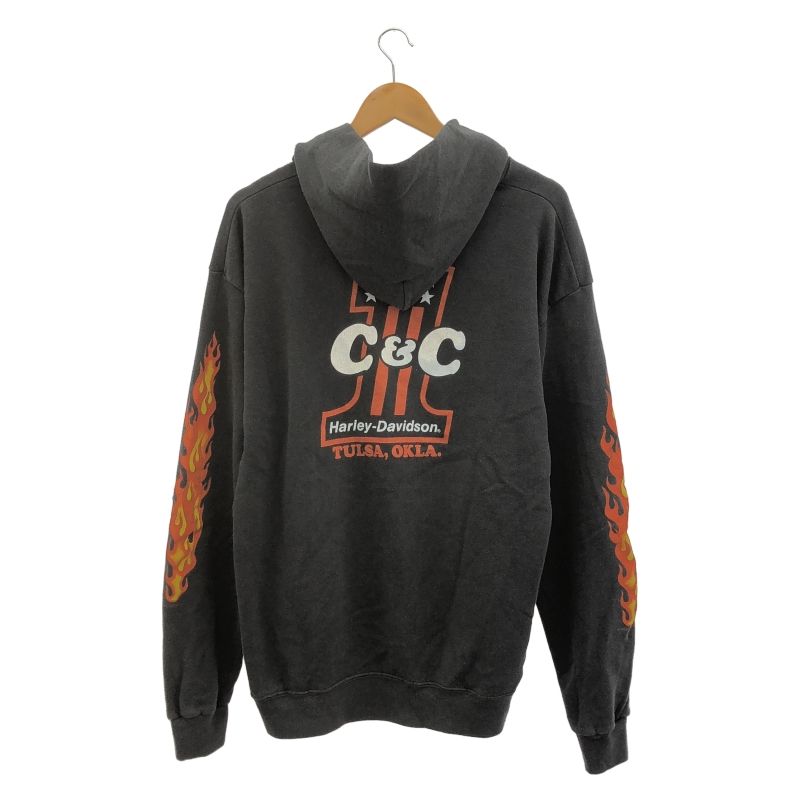 Harley Davidson ジップパーカー 黒 L 66