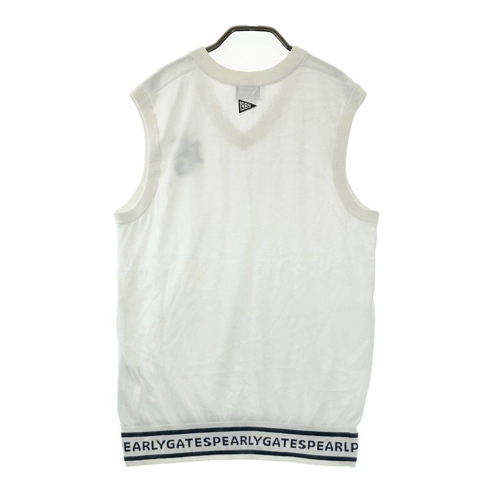 サイズ：4 PEARLY GATES パーリーゲイツ ニットベスト ホワイト系
