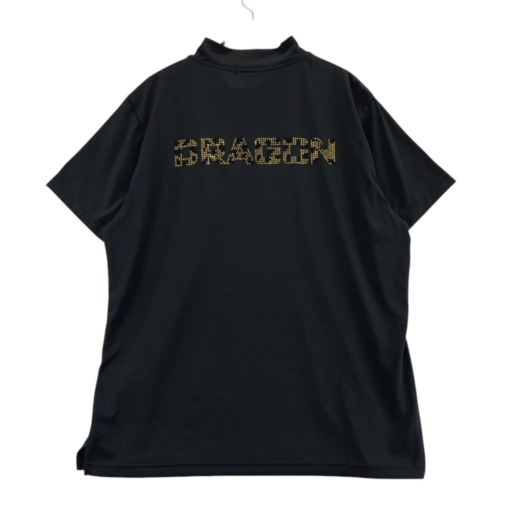 サイズ：4 DANCE WITH DRAGON ダンスウィズドラゴン  ハイネック 半袖Tシャツ ストーン  ブラック系 [240101431310] ゴルフウェア メンズ ストスト サイズ：4 DANCE WITH DRAGON ダンスウィズドラゴン ハイネック