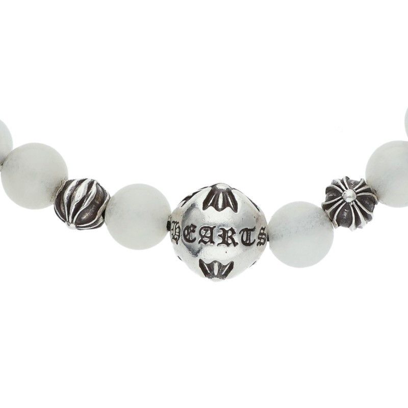 BEAD6mmホワイトビーズブレスレット