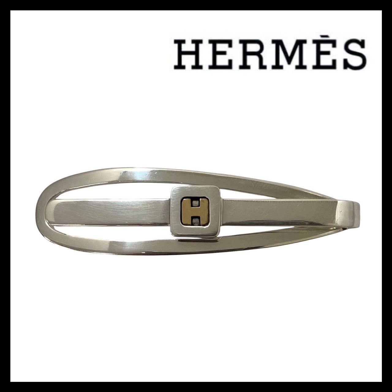HERMES マネークリップ Ag925 Au750 SILVER|シルバー K18 ゴールド|金 総重量14.8g ビルクリップ エルメス SER-5069