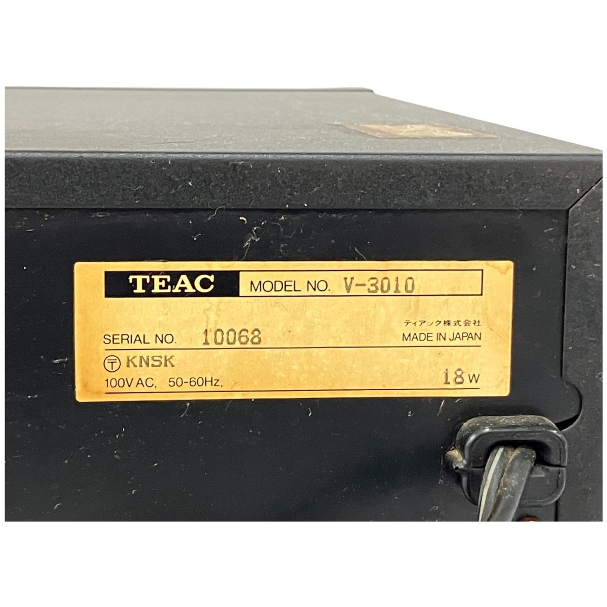 ジャンク TEAC V-3010 音響機器 オーディオ カセットデッキ ティアック