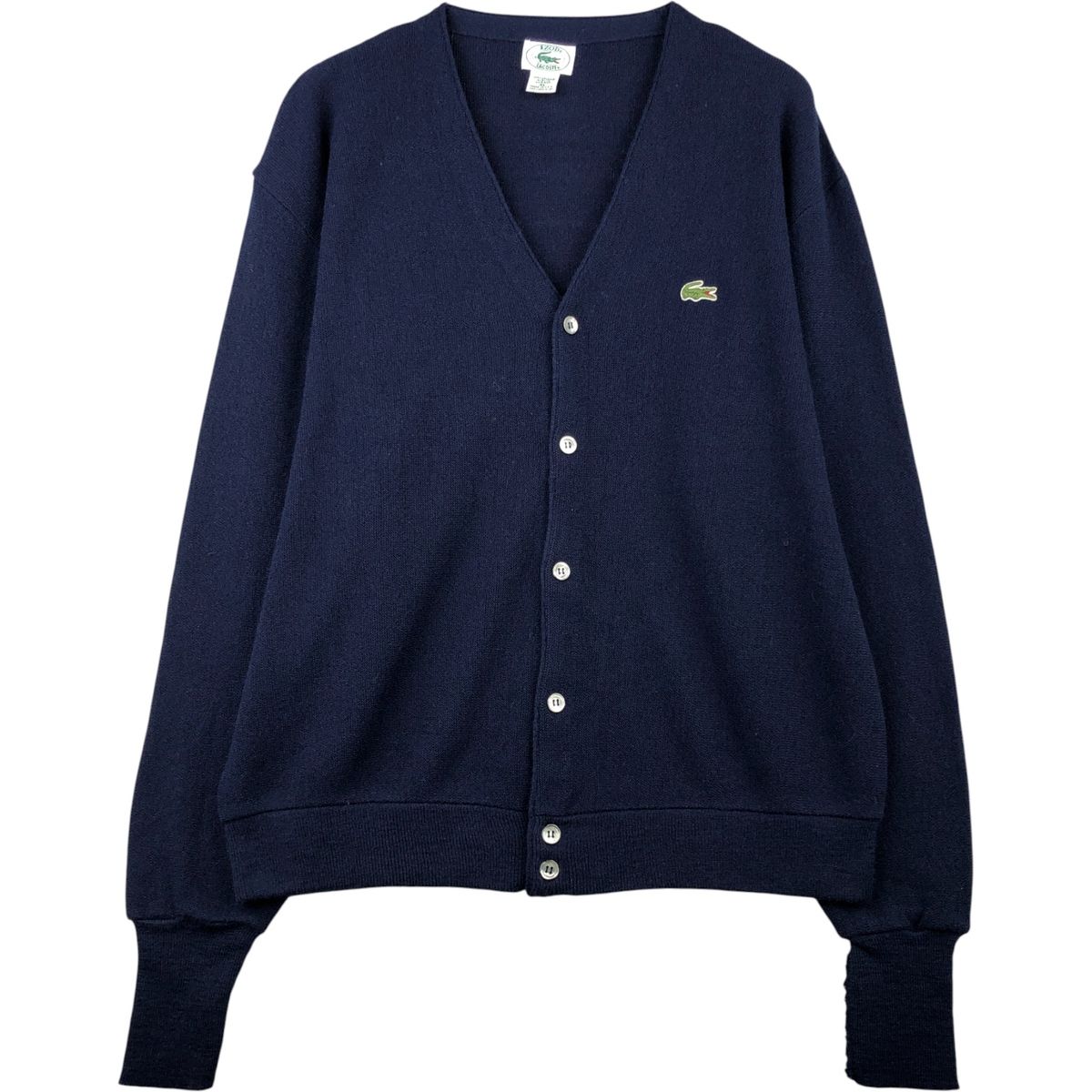 古着 80~90年代 ラコステ LACOSTE IZOD アクリルニットカーディガン メンズXL相当 ヴィンテージ|eaa589524