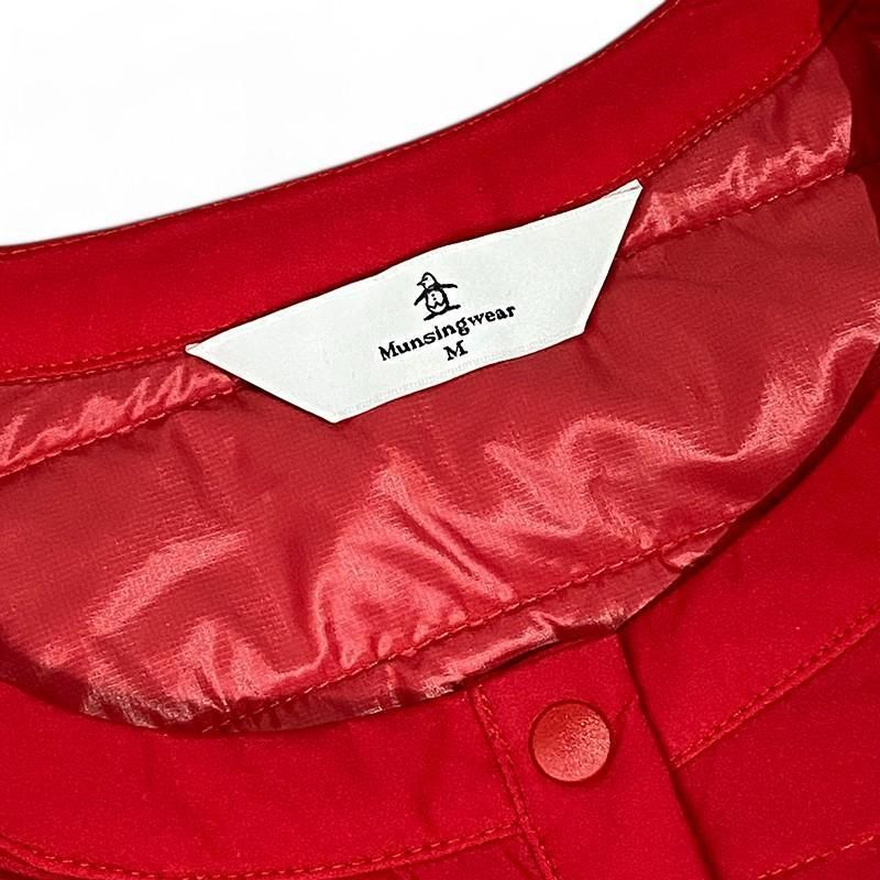 MUNSING WEAR マンシングウェア 中綿ベスト レッド M ゴルフ MUNSING WEAR マンシングウェア 中綿ベスト レッド M ゴルフ