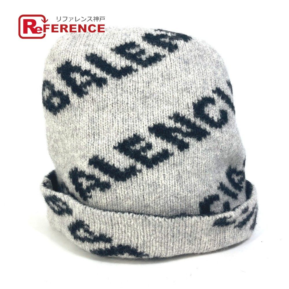 BALENCIAGA ビーニー グレー ロゴ入り BALENCIAGA ビーニー グレー ロゴ入り