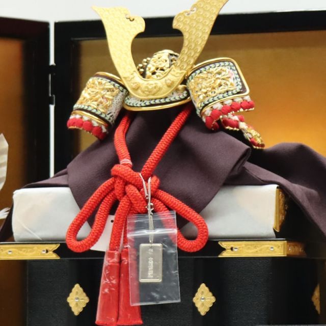 値下げしました！５月人形　京兜飾り24KGP　金屏風+飾段掛付　＜25a96＞ 値下げしました！5月人形 京兜飾り24KGP 金屏風+飾段掛付
