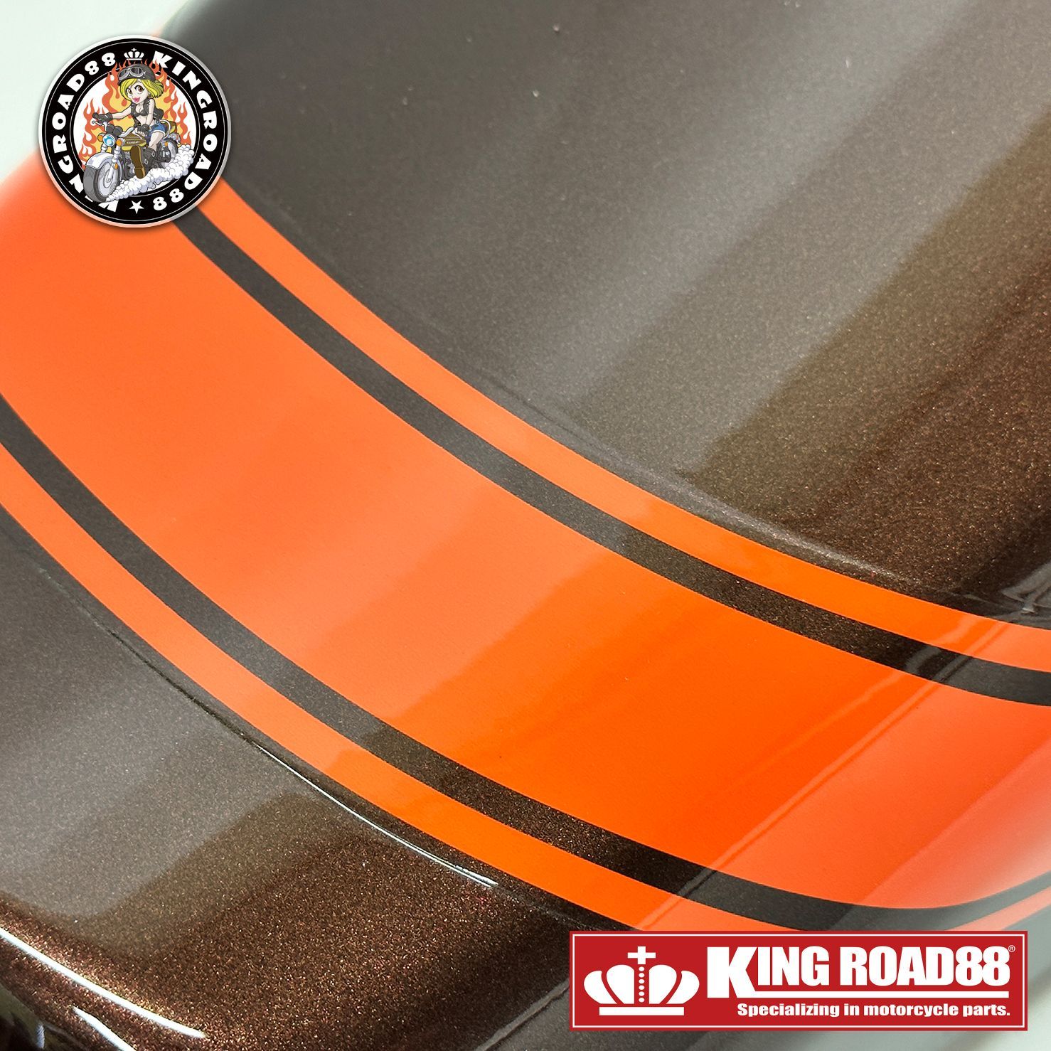 新商品 】カワサキ ゼファーχ KingRoad88 Z2 仕様 火の玉 橙 茶 塗装済