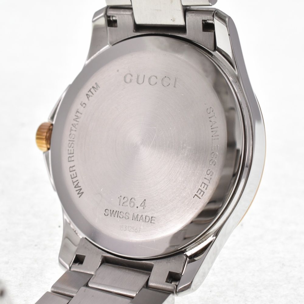 グッチ GUCCI 126.4/YA126447 G-タイムレス クォーツ メンズ良品内箱 