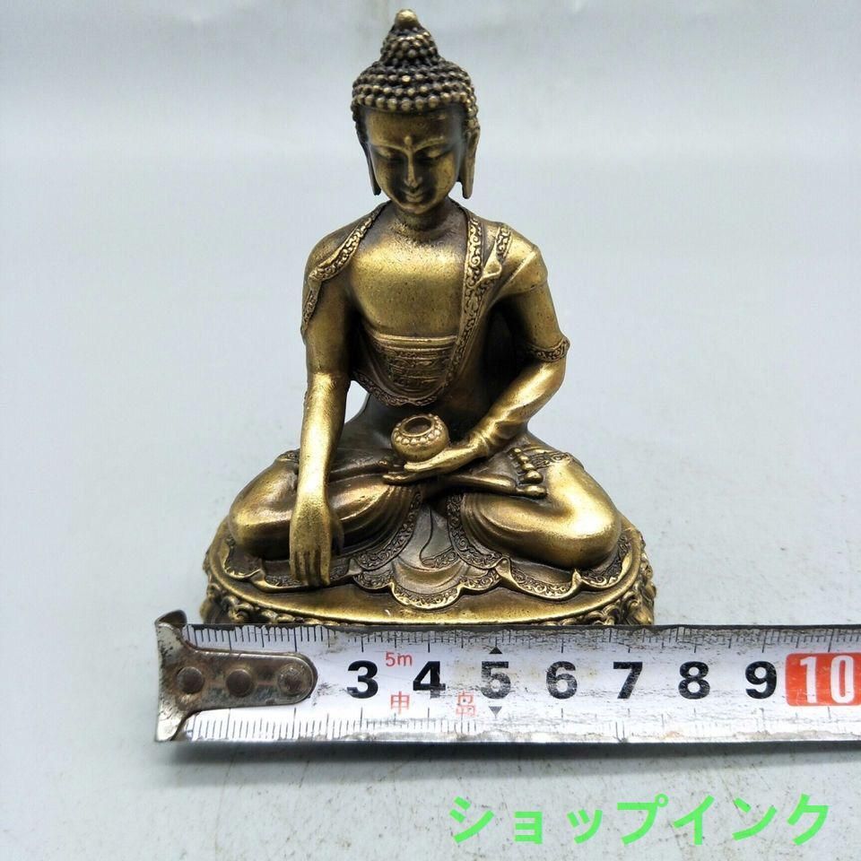 仏教美術 薬王菩薩仏像 小仏像 銅製 - メルカリ