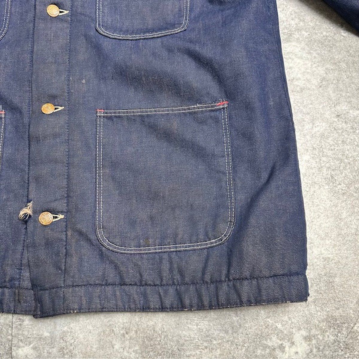 70s Wrangerデニムカバーオール 襟コーデュロイ 70s Wrangerデニムカバーオール 襟コーデュロイ 70s wrangler