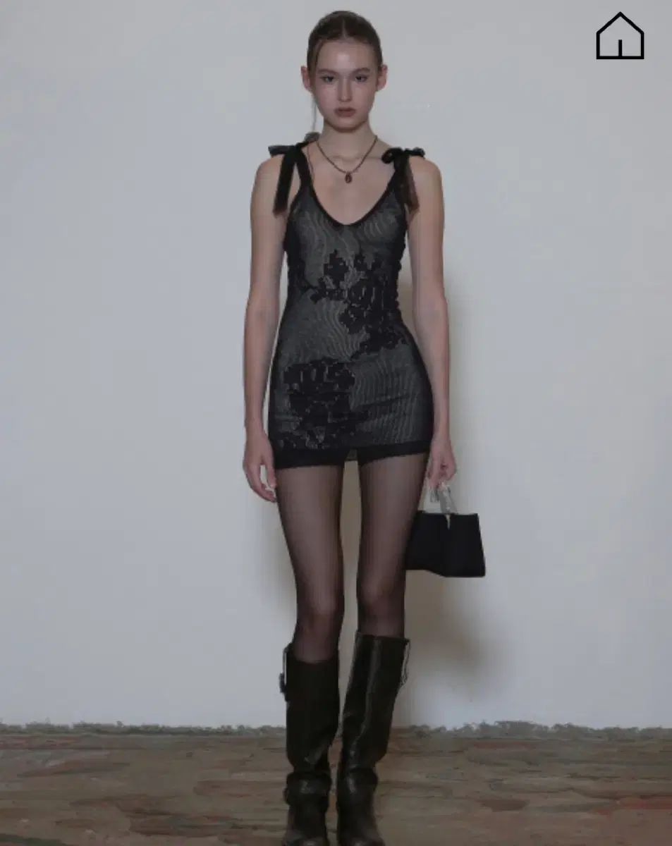 SCULPTOR スカルプター Silhouette Crochet Mini Dress ワンピース