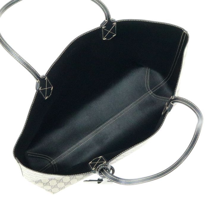 グッチ　GGスプリーム　トートバッグ　ハンドバッグ　肩掛け可　A4可　PVC 良品 GUCCI グッチ トートバッグ GGスプリーム 肩掛け可 A4収納