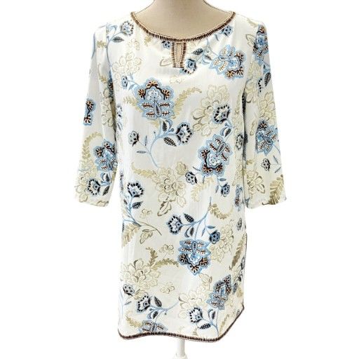 レリアン Leilian ネミカ NEMIKA 美品 チュニックブラウス 花柄