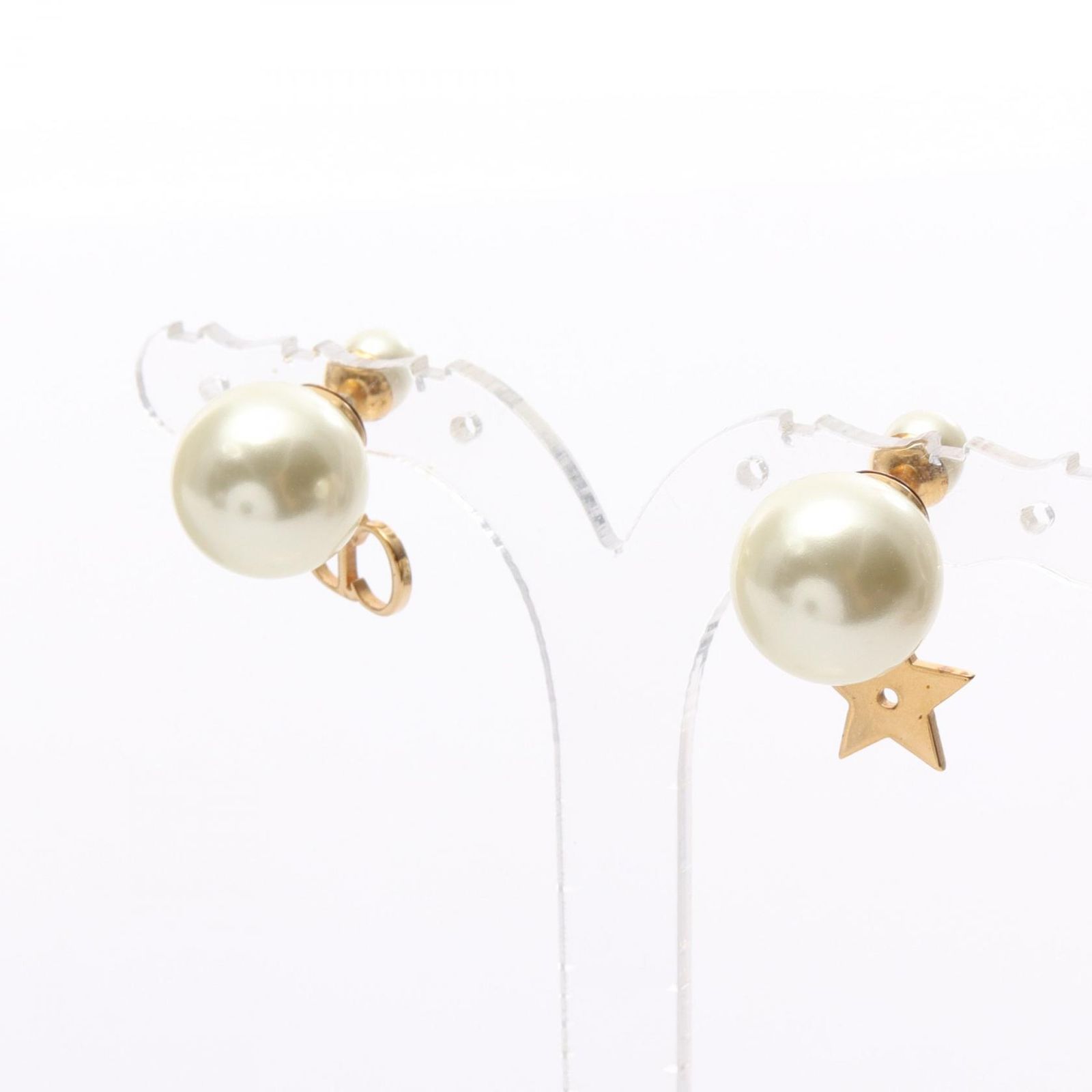 ディオール Dior ピアス トライバル CDロゴ GP ゴールドメッキ トライバルピアス レディース Used A