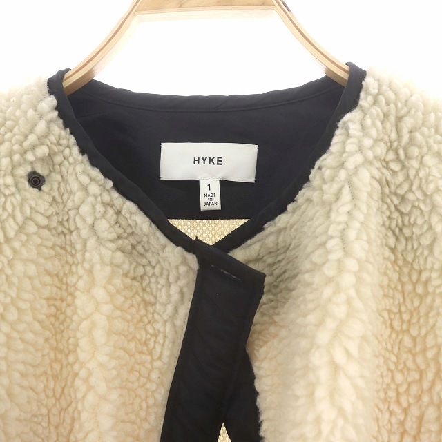 ハイク HYKE FAUX SHEARLING COAT ボアコート アウター ロング ノーカラー 1 ベージュ /MF ■OS