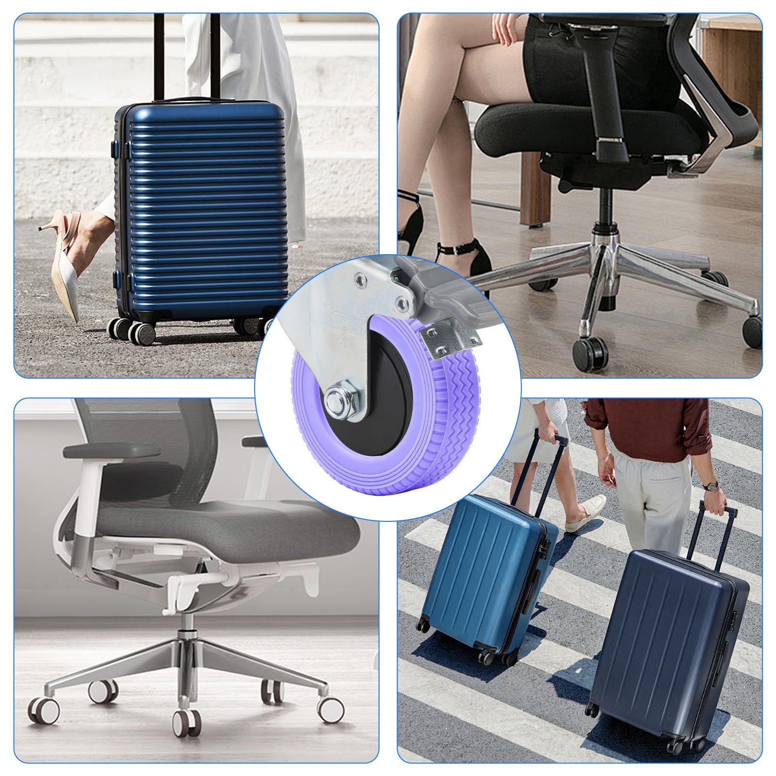 スーツケース 足カバー 8 個のシリコンスーツケースカバープロテクター