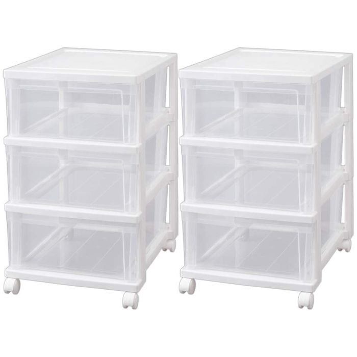 5営業日で発送 IRISOHYAMA アイリスオーヤマ クローゼットチェスト 2個セット NSCLZ-503×2 ホワイト クリア