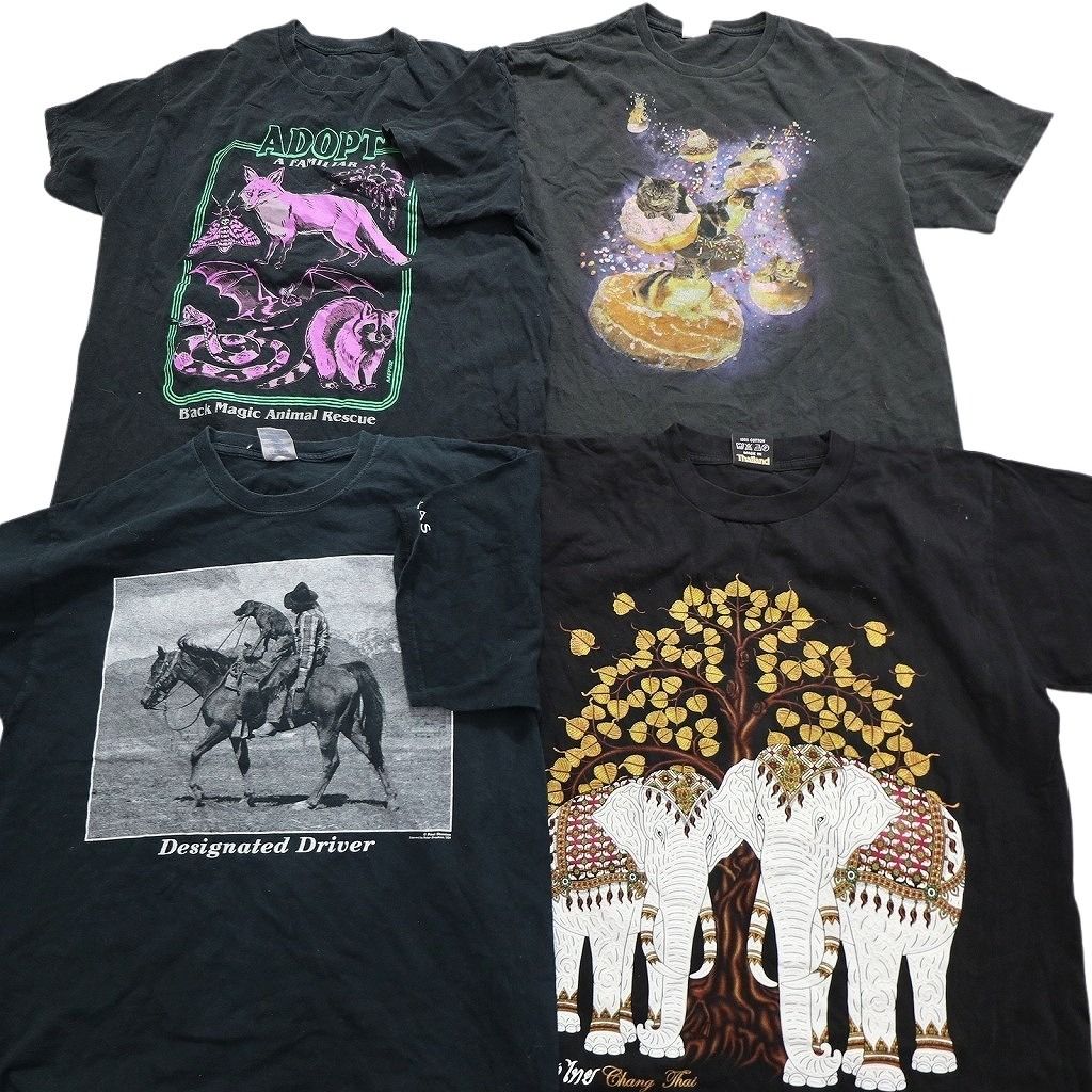 人気セール，最新作】 古着卸 まとめ売り アニマル 動物 半袖Tシャツ