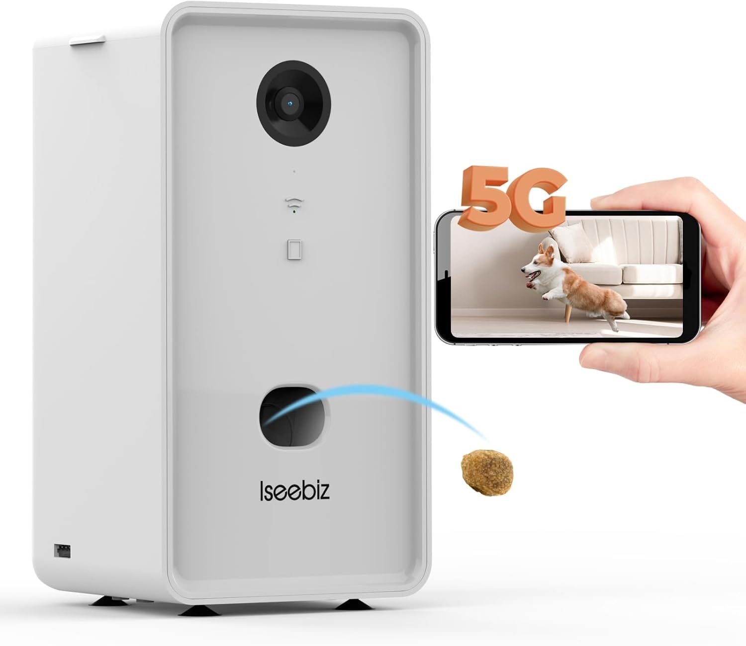 ドッグカメラ ペットカメラ 自動給餌器 5G 飛び出すおやつ 写真 動画 双方向会話 見守りカメラ スマホで遠隔操作 165度広角レンズ 暗視 中小大型犬 ペット 自動給餌器 スマホ対応 見れる話せる ペットと遊ぶ 犬 猫 留守番 iOS -Android