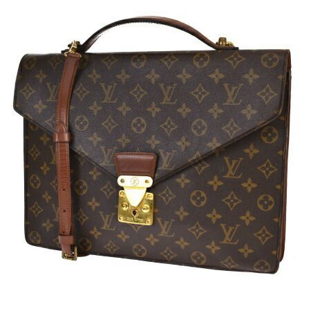 【中古】 ルイヴィトン LOUIS VUITTON ポルト ドキュマン バンドリエール ブリーフケース ハンドバッグ モノグラム レザー M53338 86JF018